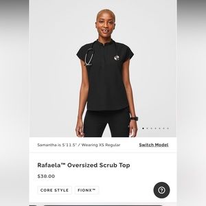 Figs Rafaela Scrub top in Black. Size medium. Brand new with tags. Never worn